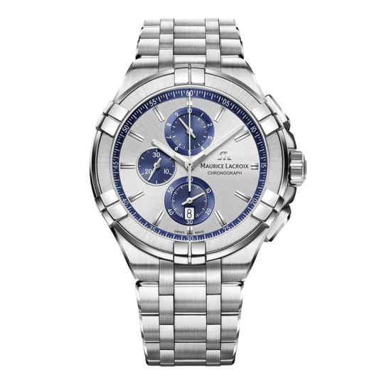 Maurice Lacroix Aikon Silver Stainless Steel Silver Dial Chronograph Quartz Watch AI1018-SS002-131-1