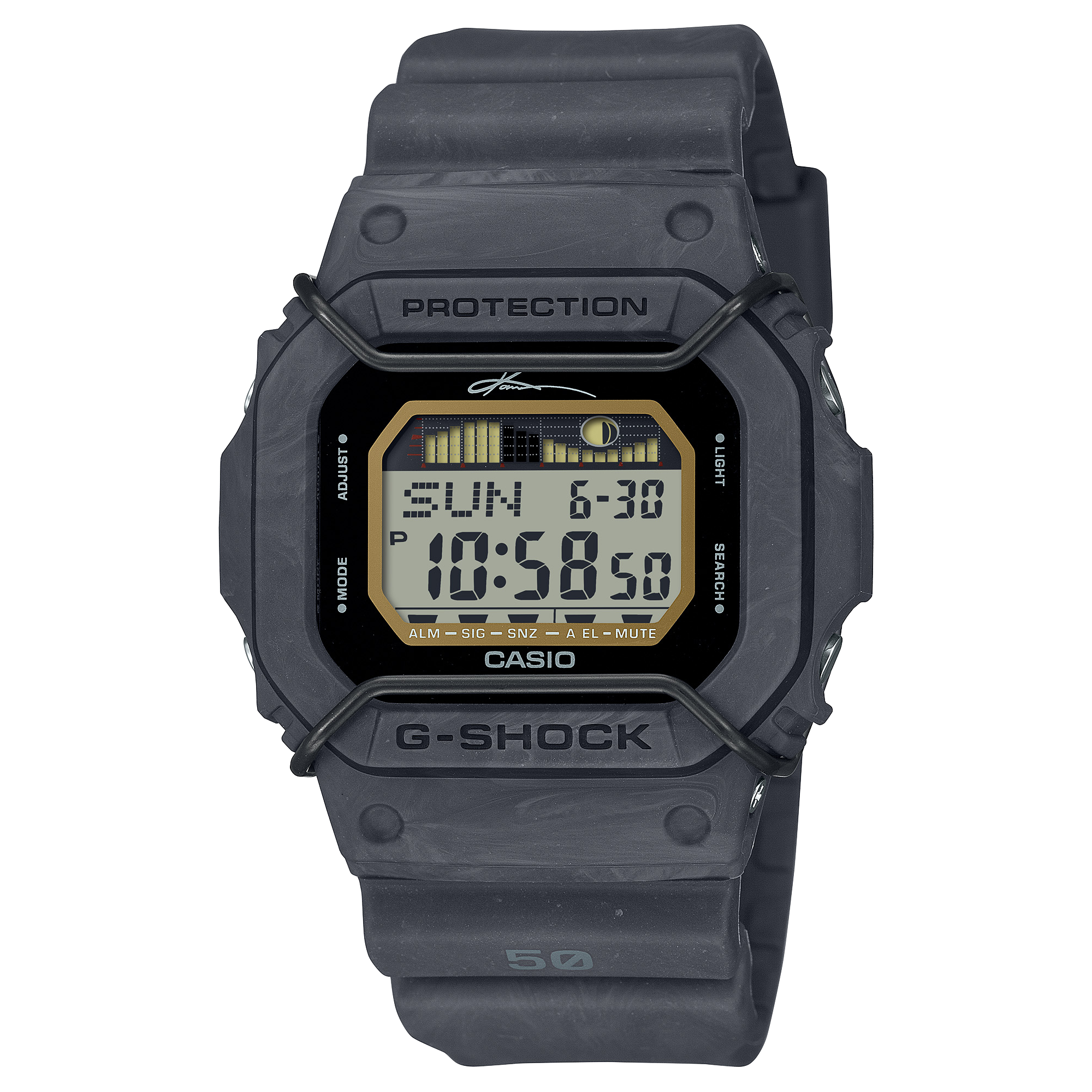 【美品】g-shock GLX-5600F タイドグラフ付！ G-Shock G-Lide GLX-5600KB-1
