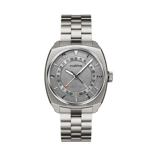 Fortis Vagabond V-40 Stormy Gray on Block Bracelet F6660000