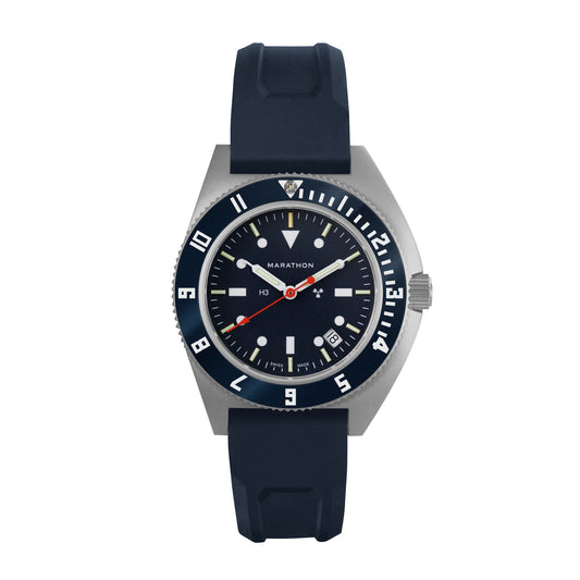 Marathon Blue Steel Navigator W Date Ssnav D On Blue 3 Piece Rubber Strap Kit 41mm WW194013SS-1301