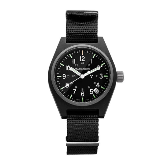 Marathon Black General Purpose Quartz With Date Tritium Gpq No Government Markings 34mm WW194015BK-0101