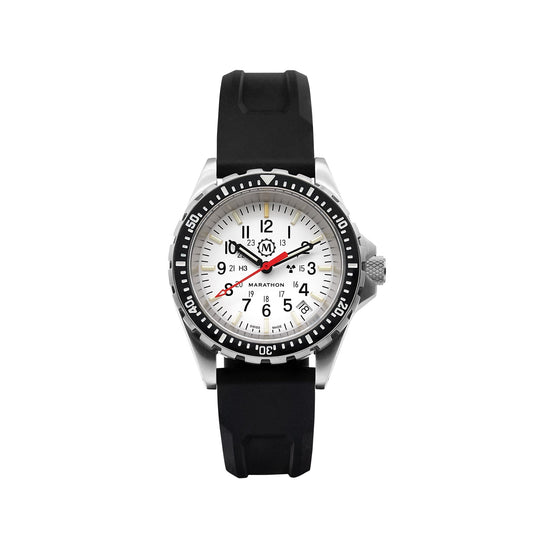 Marathon Limited Edition Medium Diver S Quartz With White Dial Arctic Msar Medium Search Rescue WW194027SS-0530