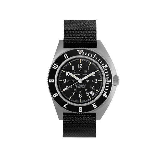 Marathon Steel Navigator Automatic W Date Ssnav D On Ballistic Nylon 41mm WW194030SS-0101