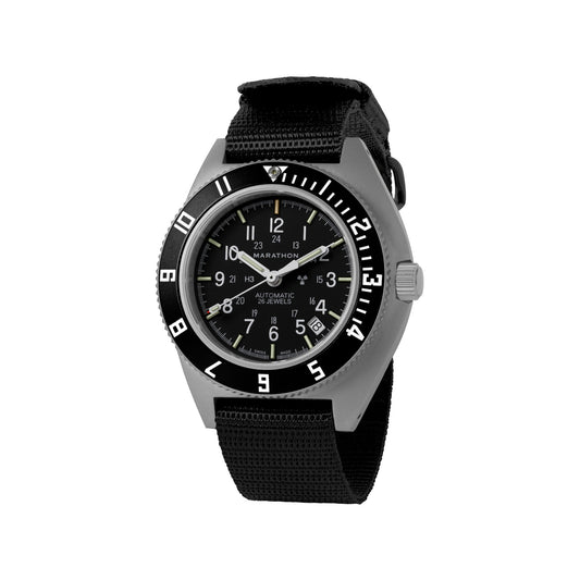 Marathon Steel Navigator Automatic W Date Ssnav D On Ballistic Nylon 41mm WW194030SS-0101