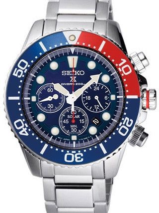 Seiko Solar Quartz Chronograph with Stop SSC019