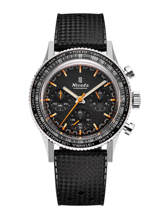 Chronoking Mecaquartz Inter.Bezel on Black Rubber Tropic Strap