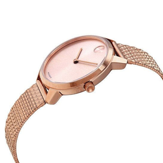 Movado Bold Quartz Rose Gold Dial Ladies Watch 3600596