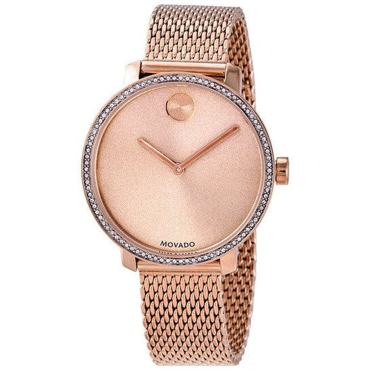 Movado Movado Bold Shimmer Pale Rose Gold PVD Ladies Watch 3600657