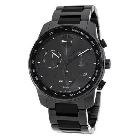 Movado Bold Verso Chronograph Quartz Black Dial Men's Watch 3601103