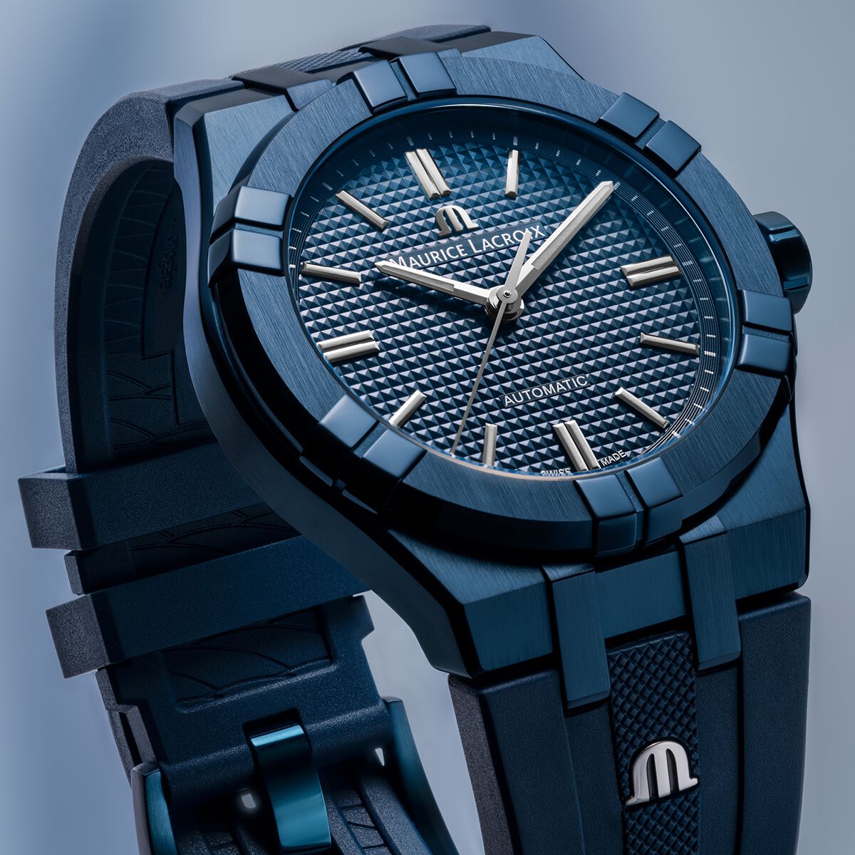 Maurice Lacroix Aikon Automatic 39Mm Blue Pvd Limited Edition AI6007-PVC00-430-4