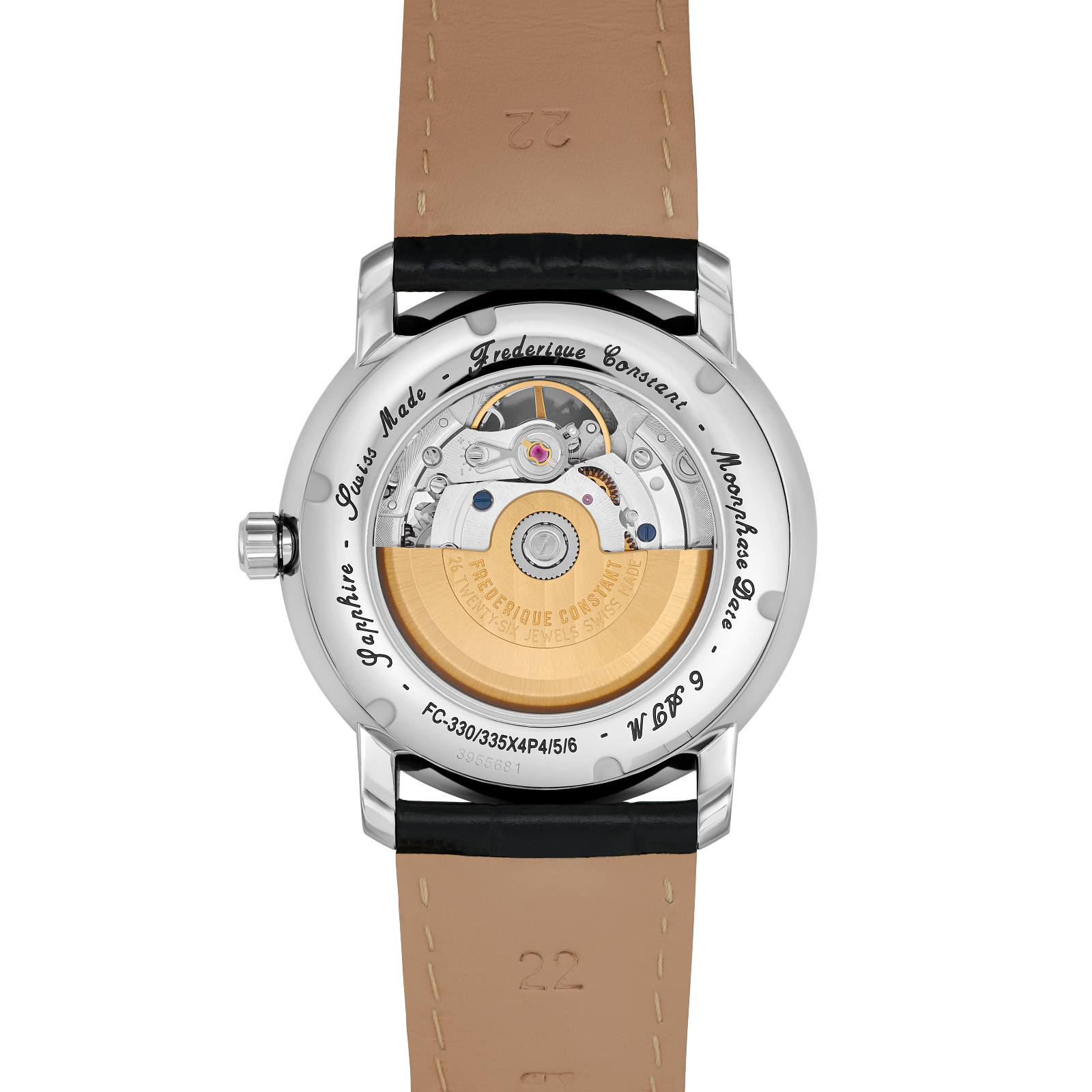 Frederique Constant Heart Beat Moonphase Date FC-335MCGRW4P26-BL