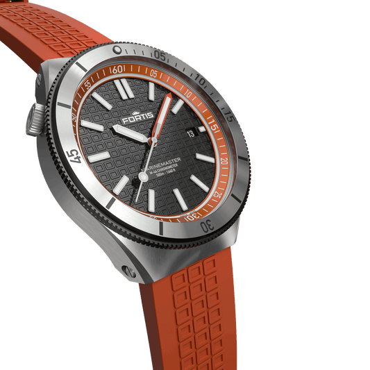 Fortis Marinemaster M-44 Amber Orange on Horizon Strap F8120013