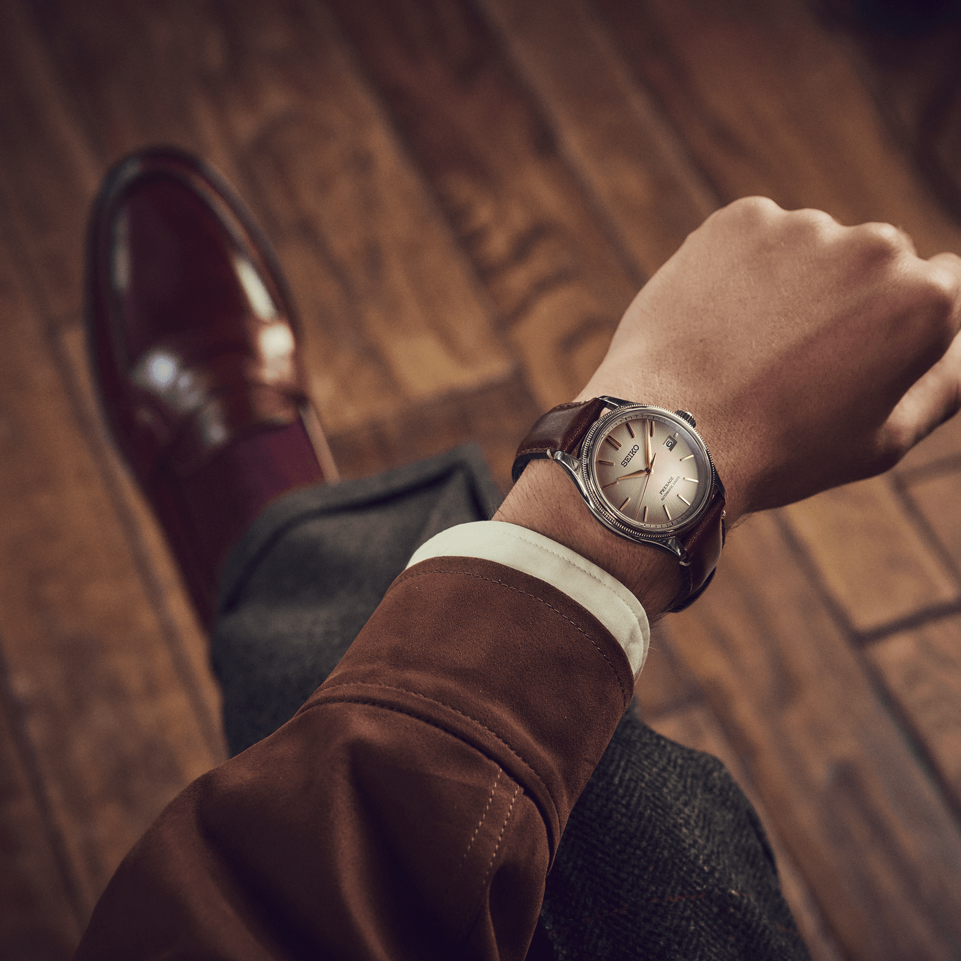 Presage Classic Series Upcycled Leather Strap Limited Edition Spb529
