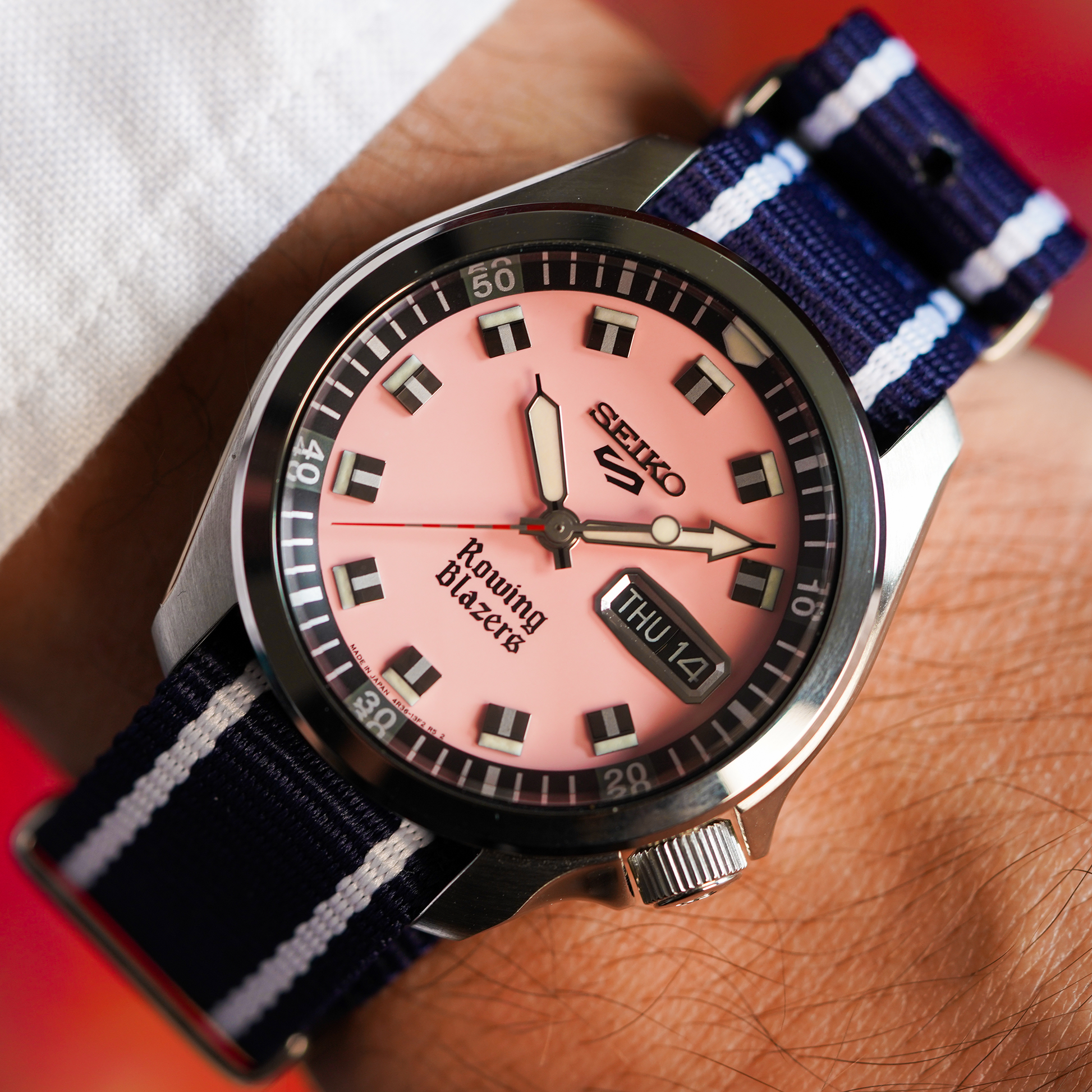 Seiko 5 Sports Rowing Blazers Collaboration Limited Edition SRPJ67