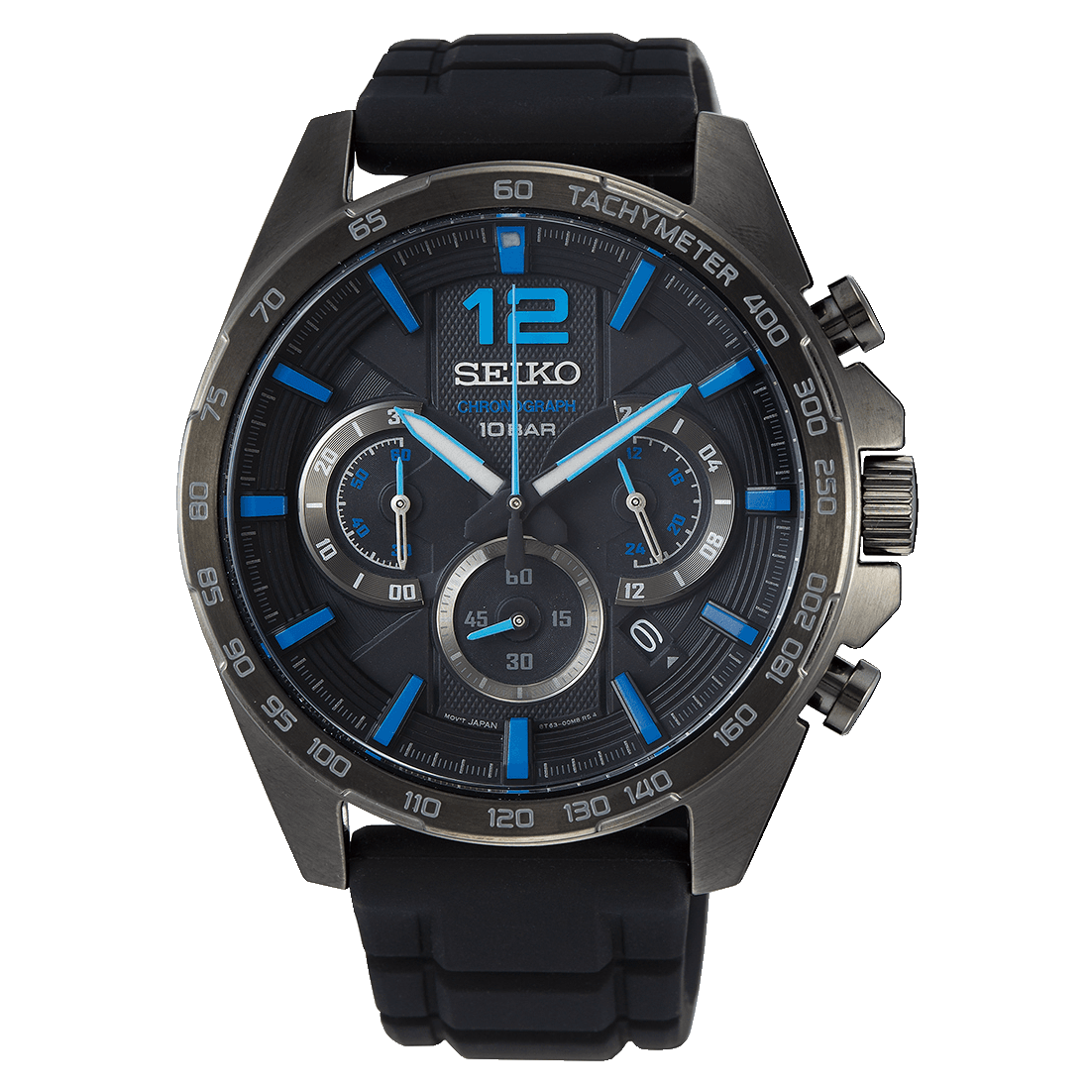 Seiko Essentials Chronograph Quartz Black Dial SSB353