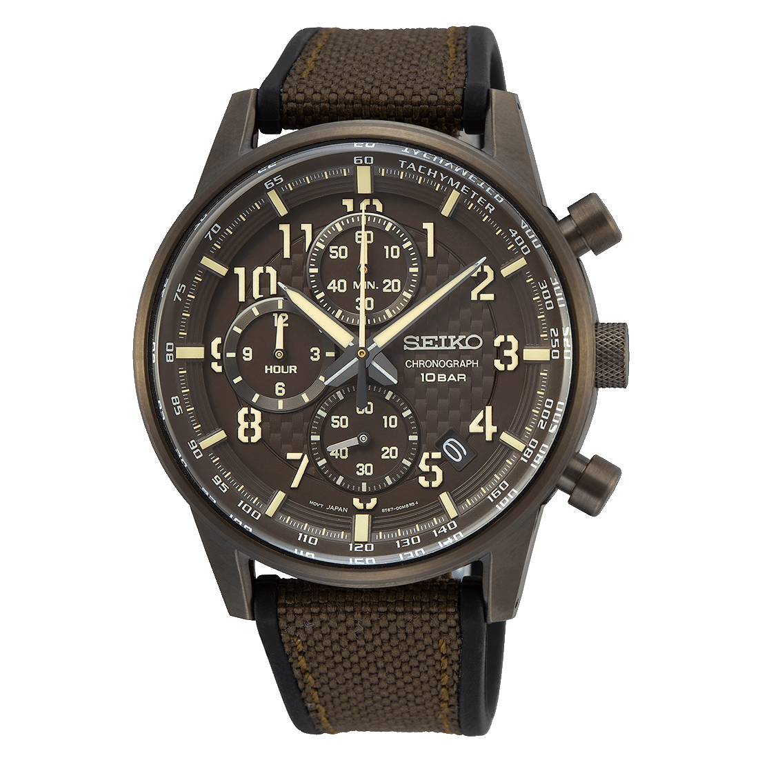 Seiko Chronograph Quartz Brown Dial SSB371