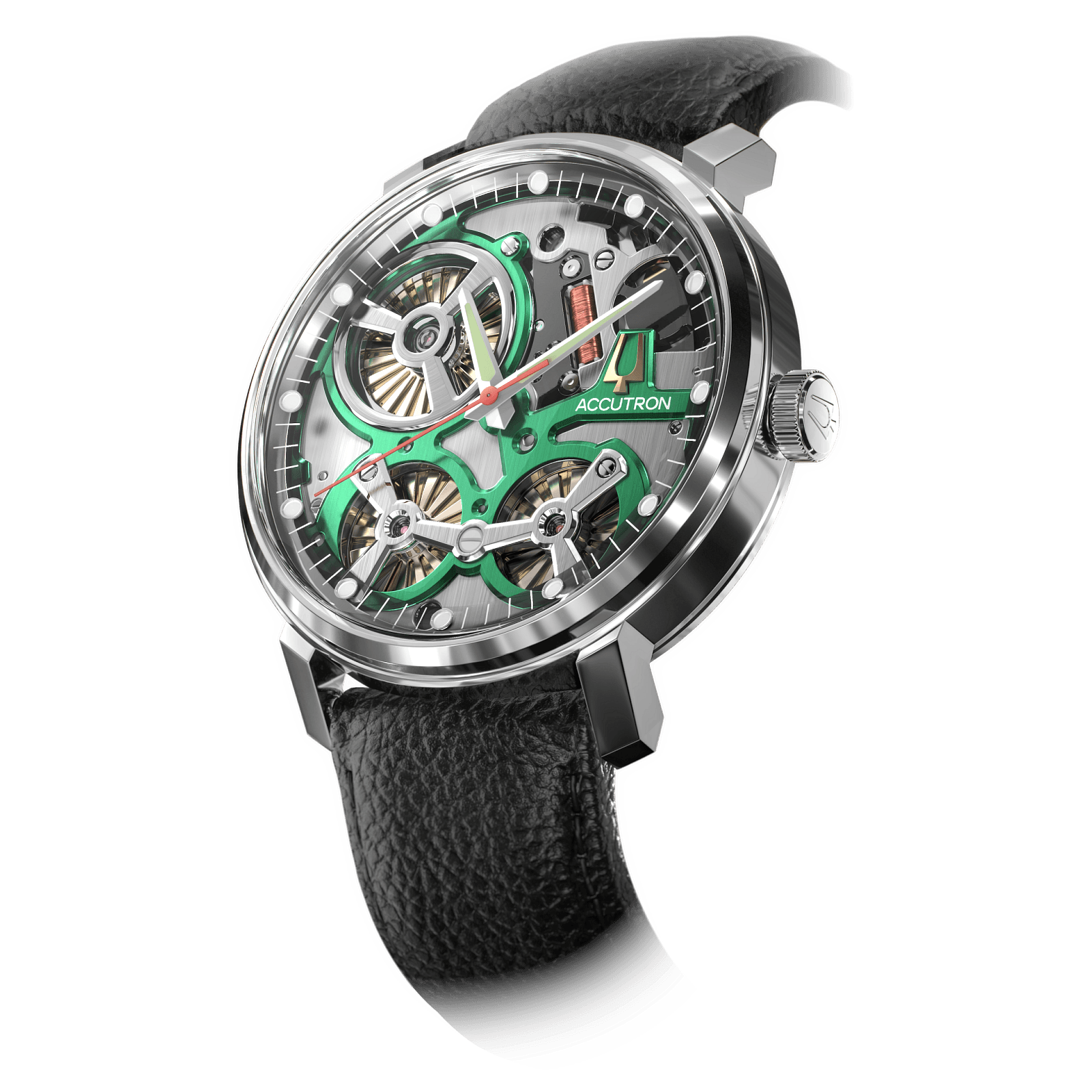 Accutron Accutron Stainless Steel Electrostatic Mens Watch Watch 2ES6A001