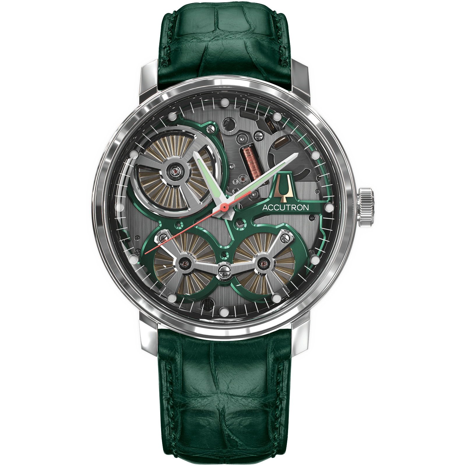 Accutron Accutron Stainless Steel Electrostatic Mens Watch Watch 2ES6A003