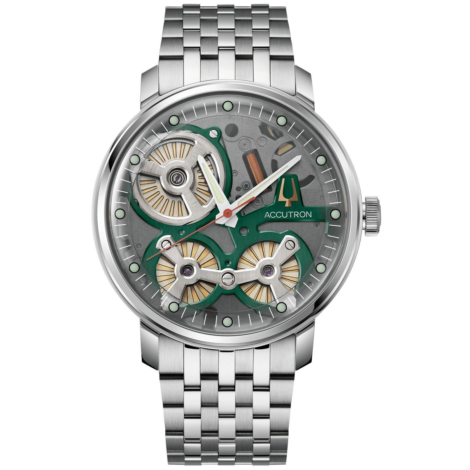 Accutron Accutron Stainless Steel Electrostatic Mens Watch Watch 2ES6A006
