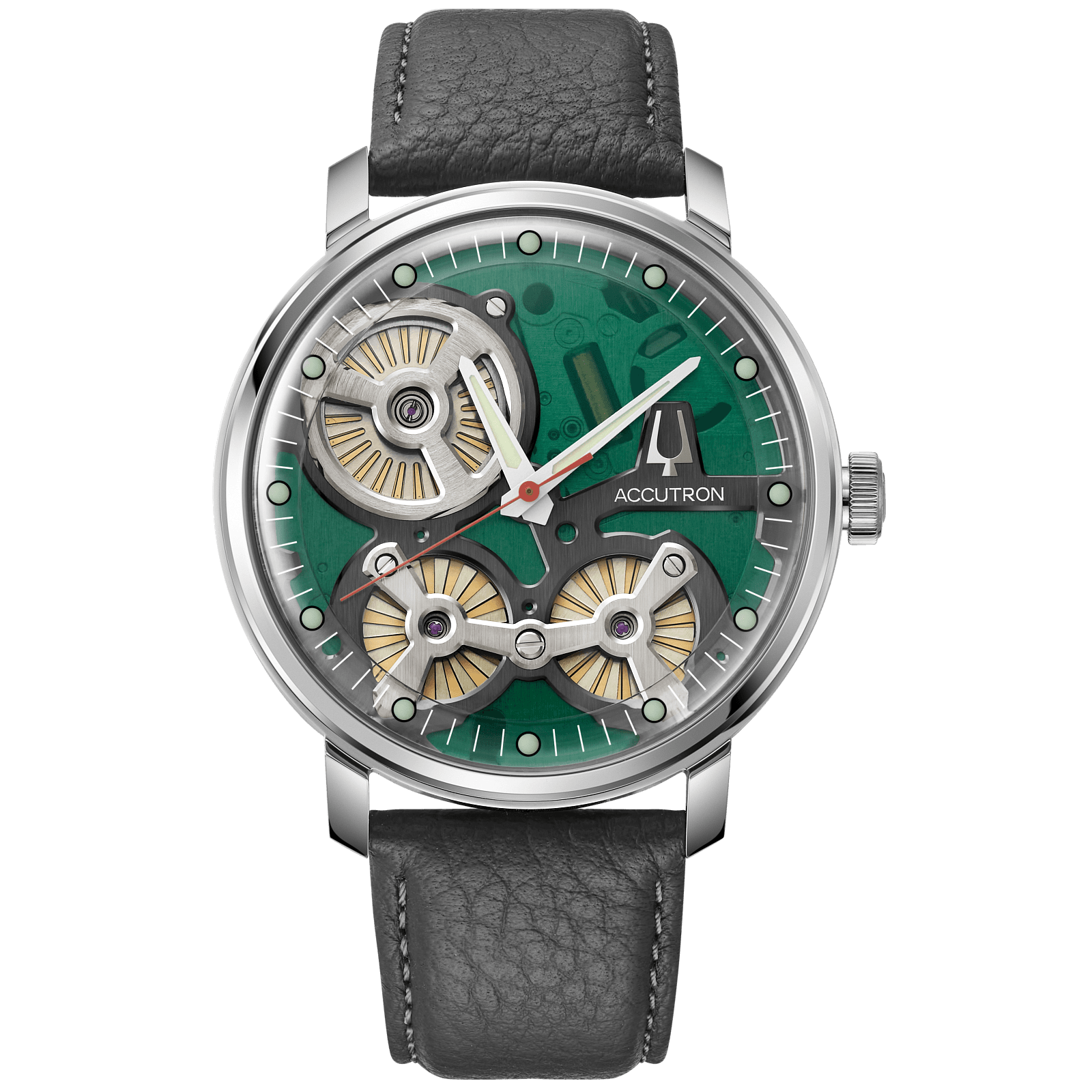 Accutron Accutron Stainless Steel Electrostatic Mens Watch Watch 2ES6A005