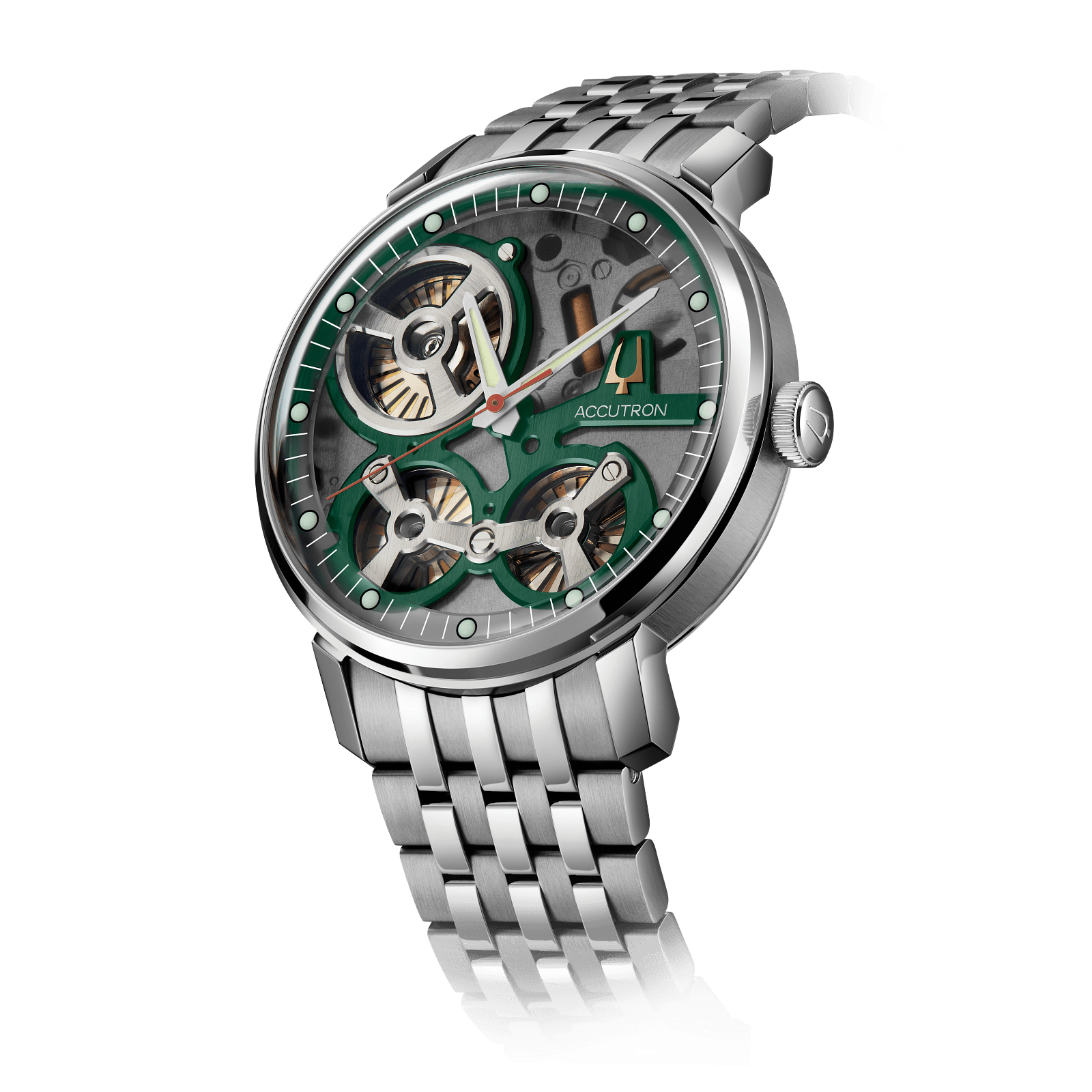 Accutron Accutron Stainless Steel Electrostatic Mens Watch Watch 2ES6A006