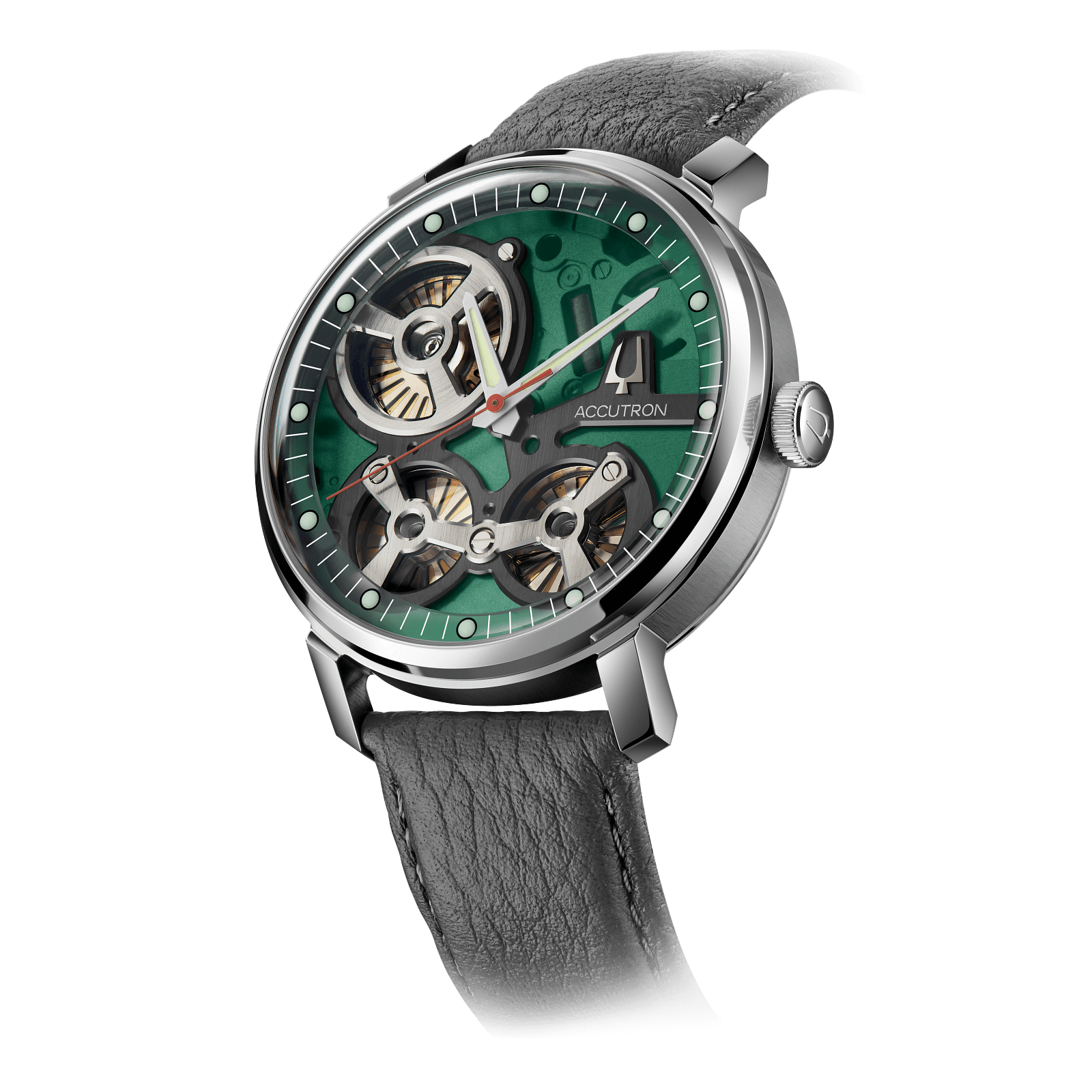 Accutron Accutron Stainless Steel Electrostatic Mens Watch Watch 2ES6A005