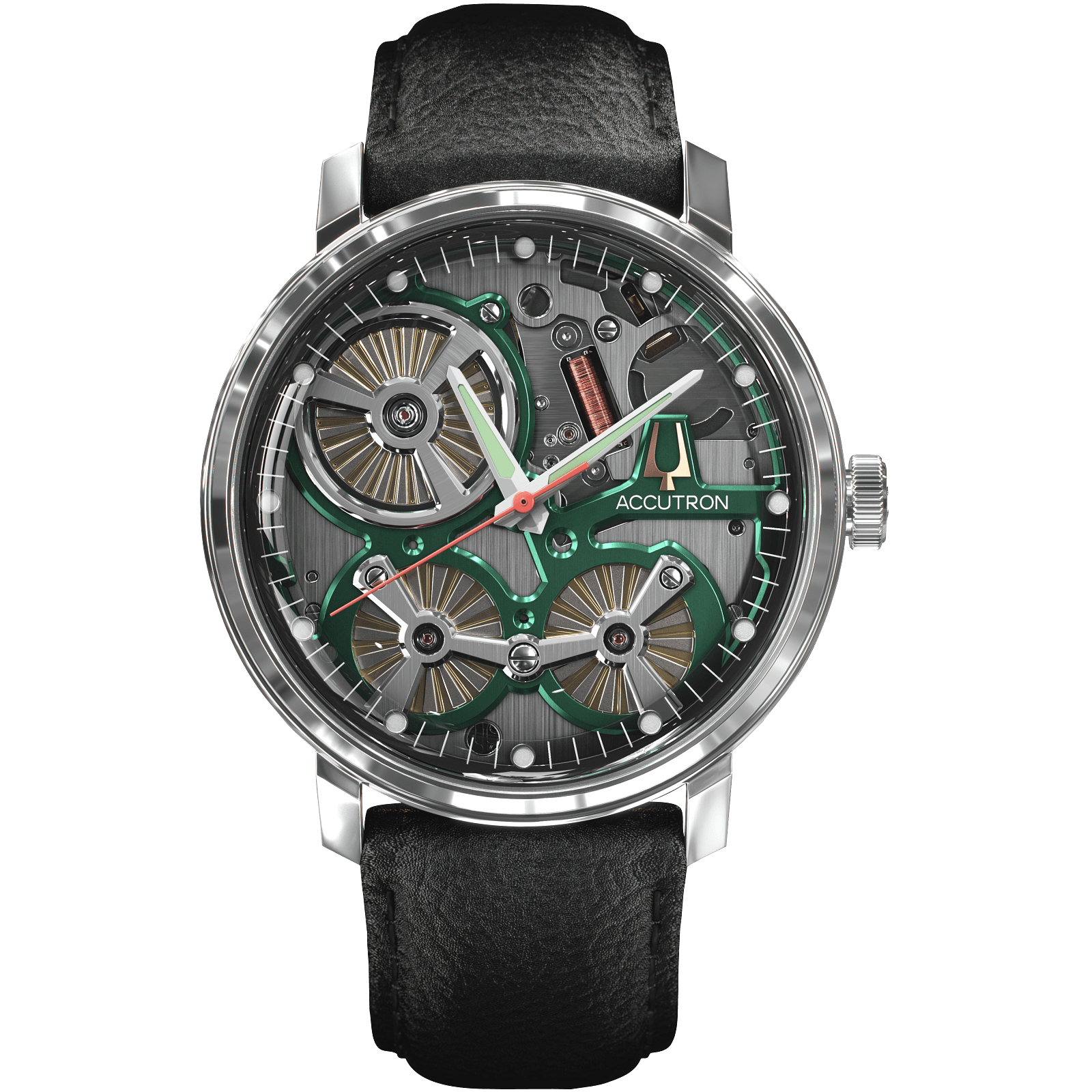 Accutron Accutron Stainless Steel Electrostatic Mens Watch Watch 2ES6A001