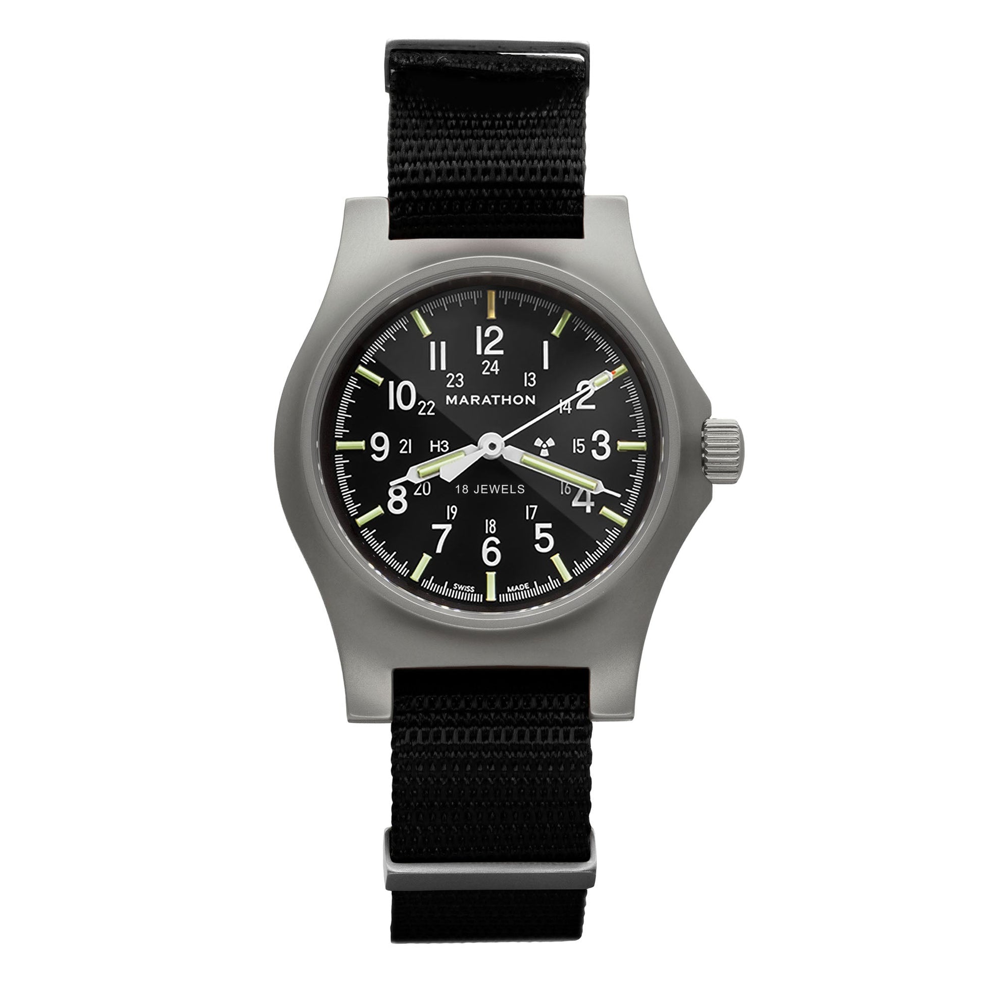Marathon Officers Watch Gpm 39mm Case Crown Defstan WW194003SS-0108