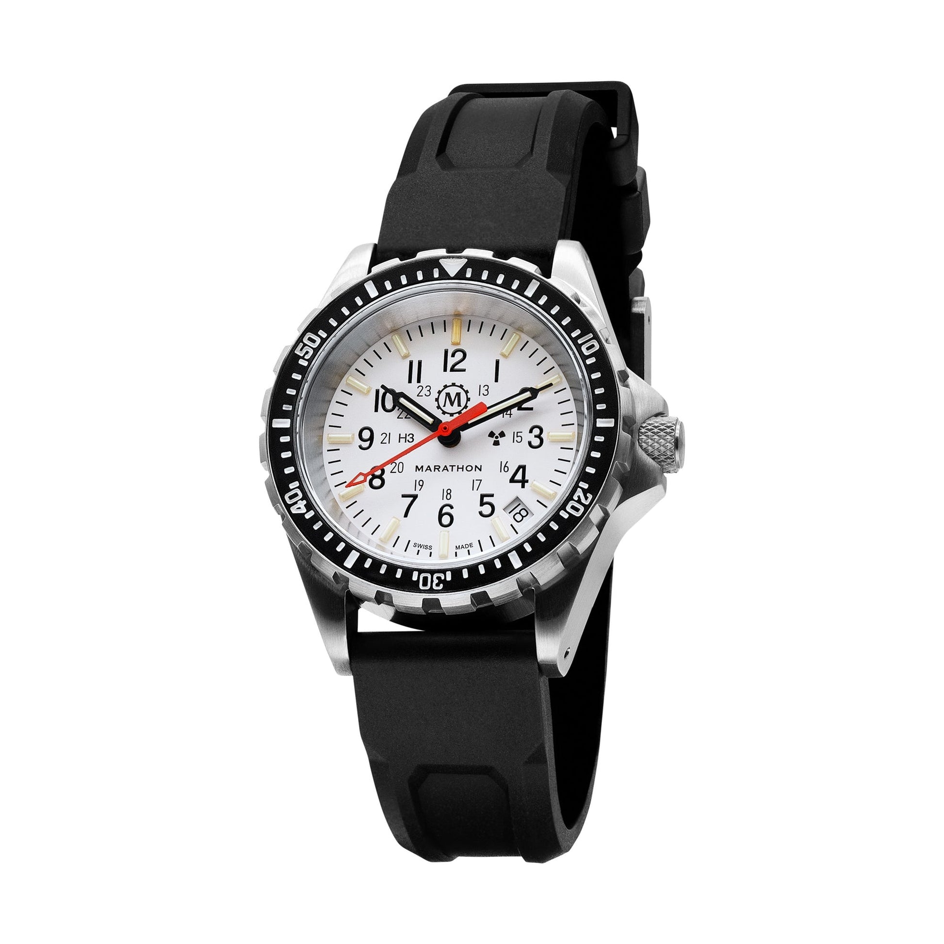 Marathon Limited Edition Medium Diver S Quartz With White Dial Arctic Msar Medium Search Rescue WW194027SS-0530