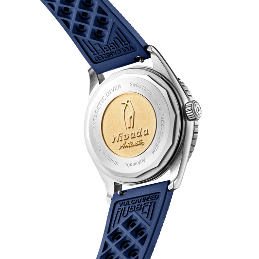 Aquamar Blue on Blue Rubber Tropic Strap