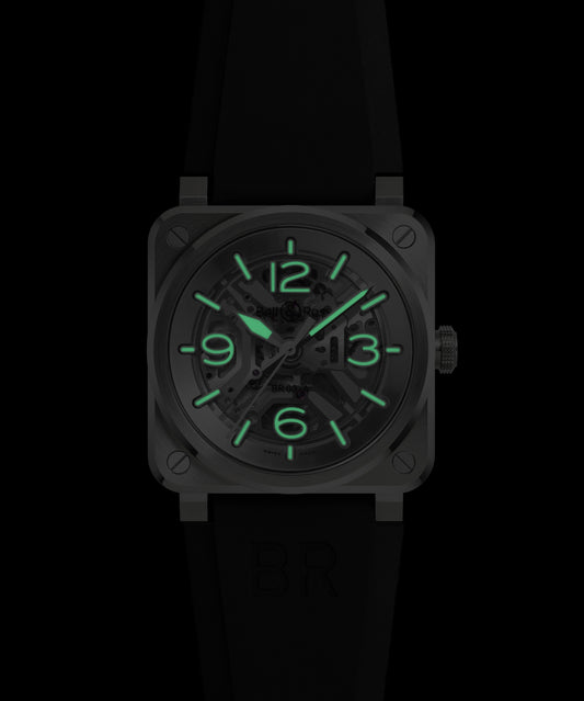 Bell & Ross BR-03 Skeleton Steel BR03A-BL-SKST/SRB