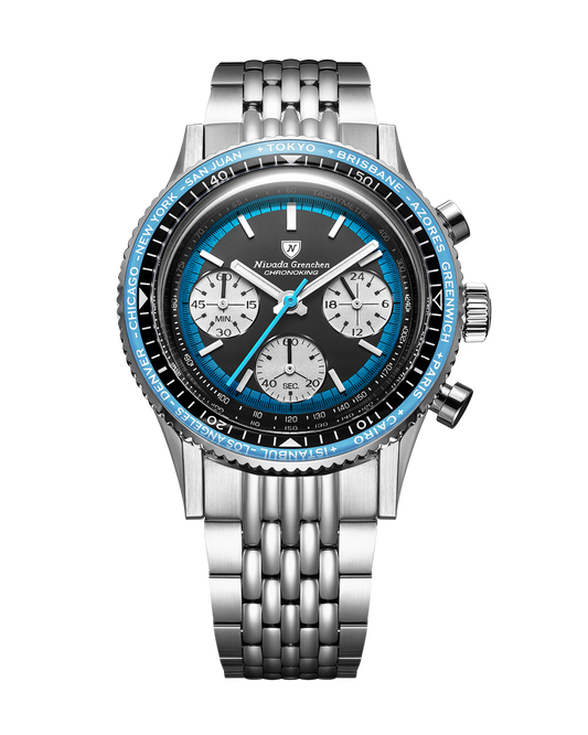 Chronoking Racing Blue on Beads of Rice Bracelet