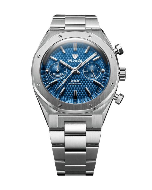 F77 SST Chrono Mecaquartz Blue MK2 38mm on Bracelet