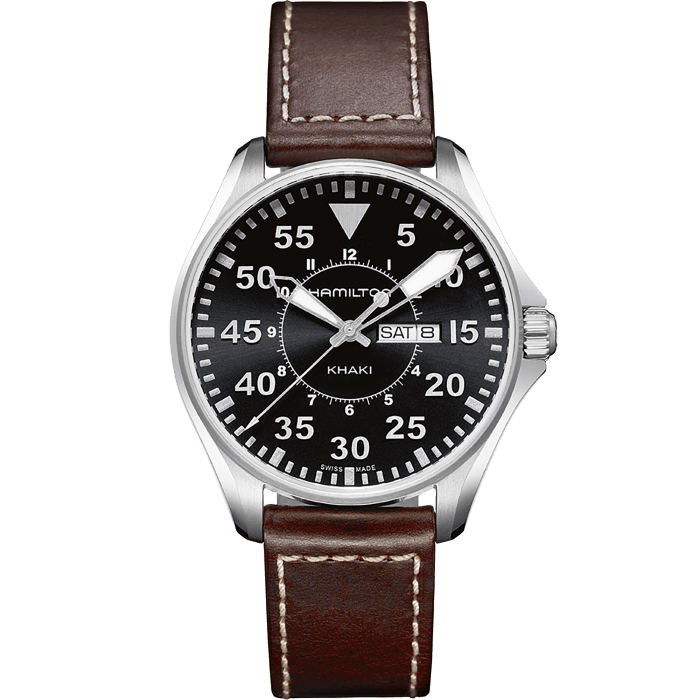 Khaki Aviation Pilot Day Date Quartz