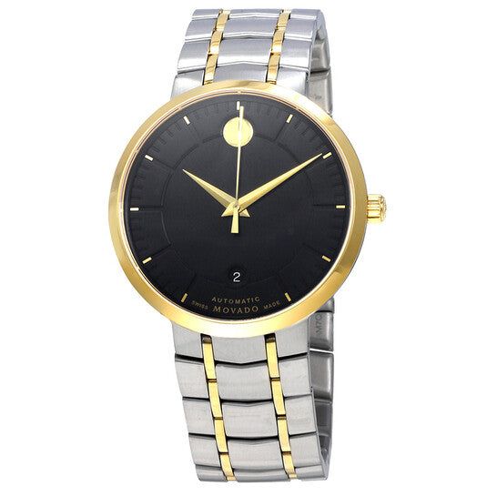 Movado 1881 Black Dial Two-tone Stainless Steel Men's Watch 606916