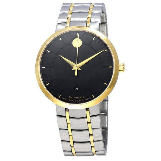 Movado 1881 Black Dial Two-tone Stainless Steel Men's Watch 606916