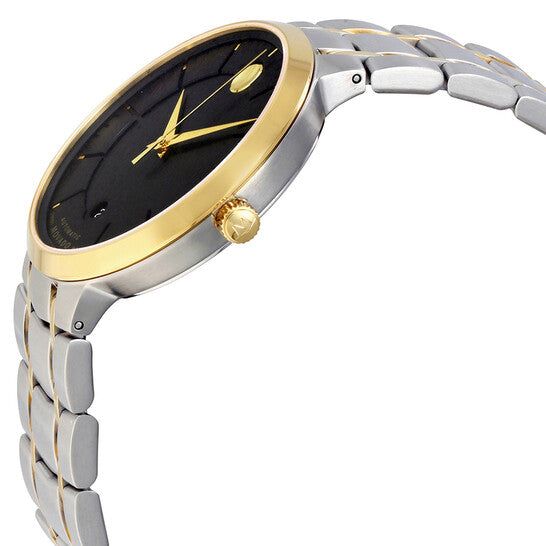 Movado 1881 Black Dial Two-tone Stainless Steel Men's Watch 606916