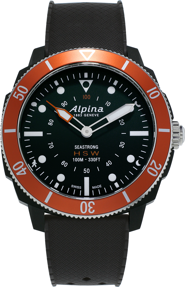 Alpina Men's Horological Smart Watch Analog Display Quartz Black AL-282LBO4V6